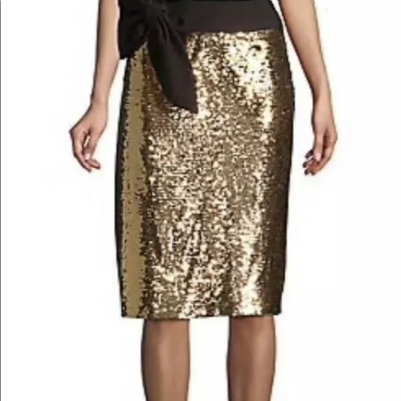 imnyc Dresses & Skirts - Imnyc shiny gold sequin pencil skirt medium
